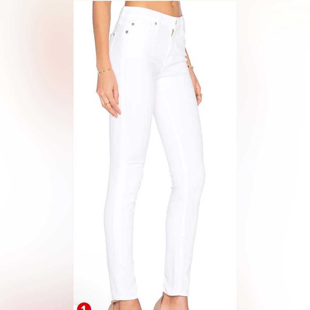 7 For All Mankind Women's Skinny Jeans - White Size 32
